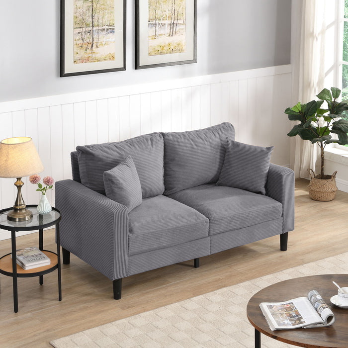 Modern Upholstered Loveseat Sofa, High Resilience