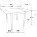 Dining Table With Drop Extension Leaf Table With Foldable Ends For Compact Spaces - Brown Furniture Max