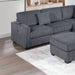 Upholstered L - Shaped 4 Piece Sectional Set With USB, Cocktail Ottoman Home Essentials