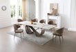 9305 - Dining Table - White / Dark Brown Extravaganza Collection
