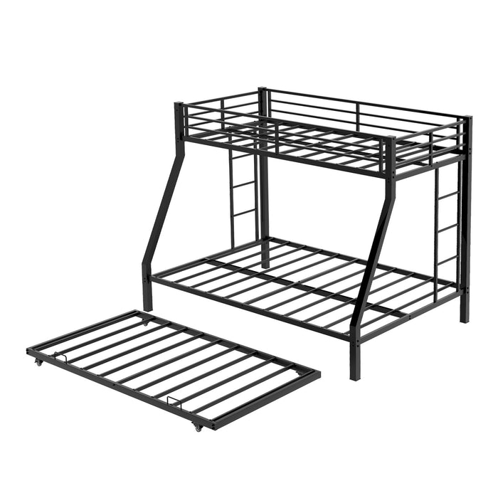 Bunk Bed For Kids, Convertible Frame With Ladders & Guardrail Home Essentials