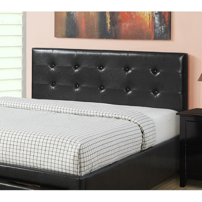 Bed With Tufted Headboard And Storage Drawer Home Essentials