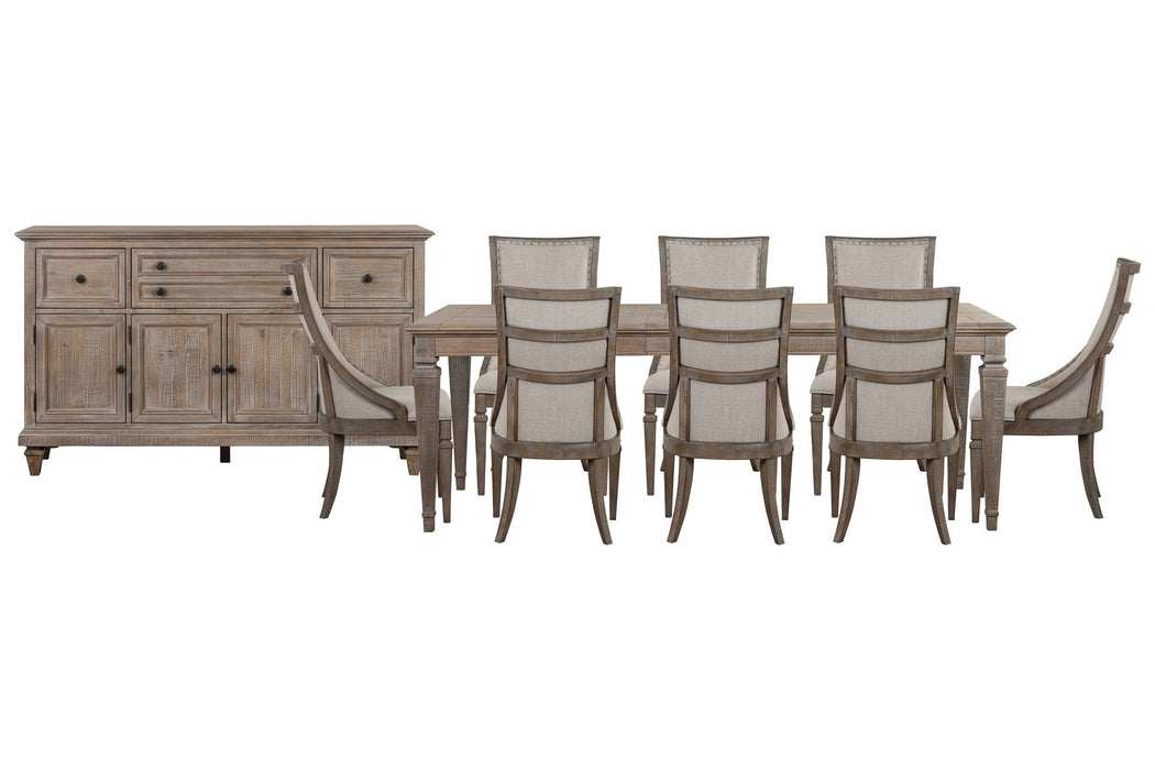 Lancaster - 10 Piece Extendable Rectangular Dining Table Set Magnussen Furniture