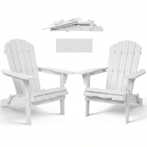 Folding Adirondack Lounge Chair With Embossed Grain Texture Home Essentials