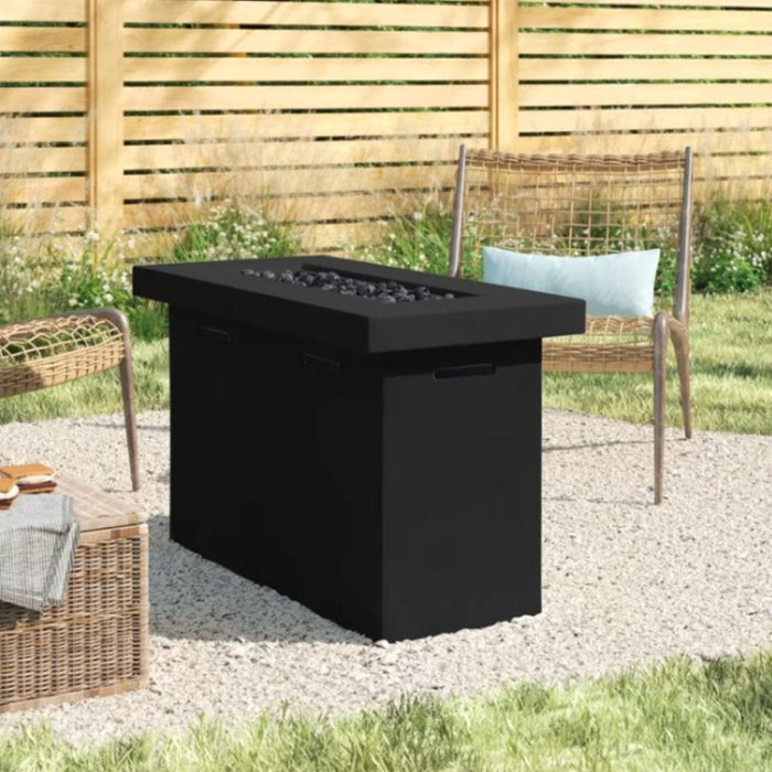 Reinforced Propane Outdoor Fire Pit Table Durable Construction - Charcoal LSI Patio Furniture