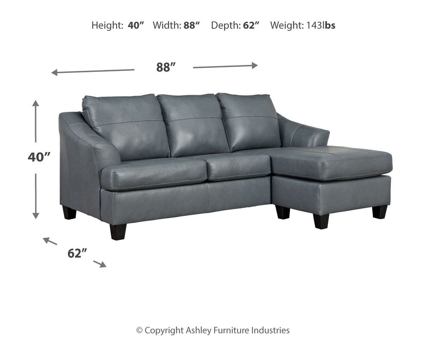 Genoa - Sofa Chaise - Steel Signature Design by Ashley®