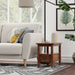 Warm Shaker - Narrow Side Table - Distressed Charcoal Brown Simpli-Home