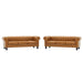 2 Piece Sofa Set With Rolled Armrests Home Essentials