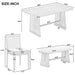 Dining Set With Rectangular Table, 4 Upholstered Chairs & 1 Padded Bench Hearth and Haven
