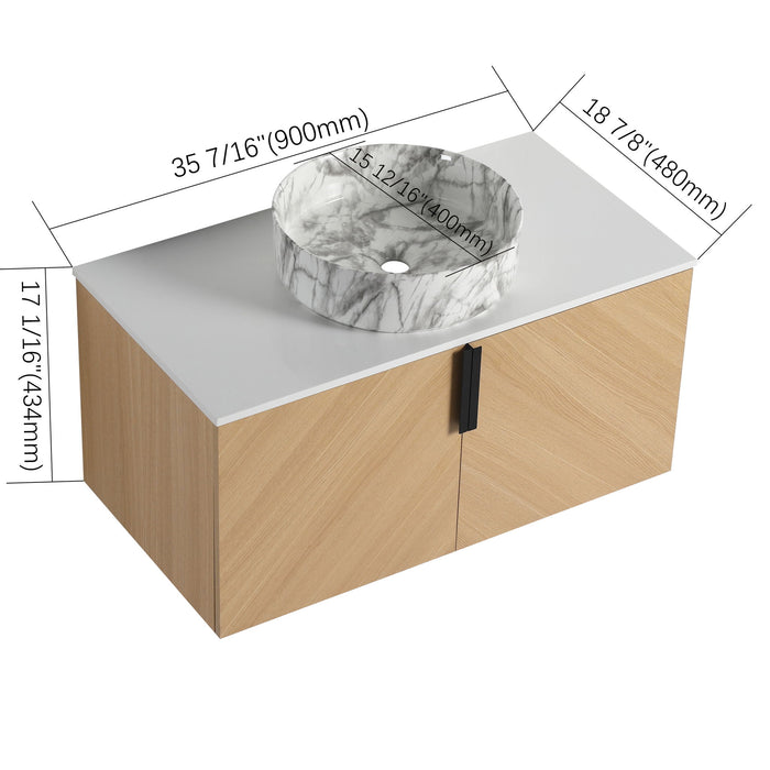 Wall Mounted Design Bathroom Vanity & Art Sink Home Essentials