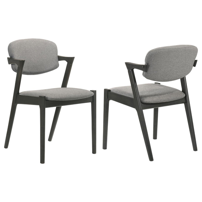 Modern Dining Chair And Zigzag Arm Design (Set of 2) Furniture Max