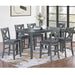 7 Piece Dining Room Furniture, Counter Height Table And 6 Chairs Set - Gray Home Essentials