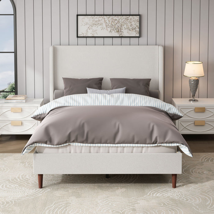Upholstered Bed & High Headboard Design Home Essentials