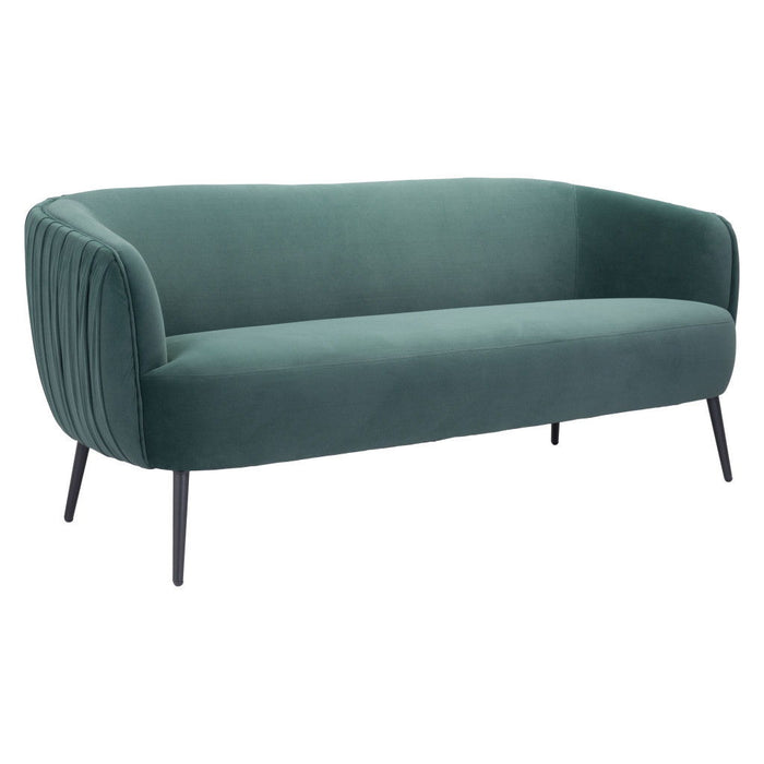 Sofa Velvet With Black Legs - Green