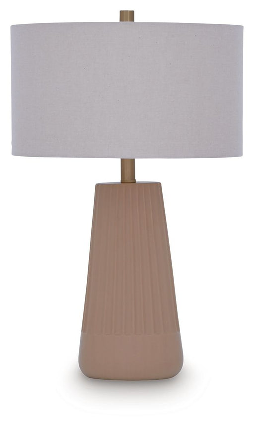 Dellner - Ceramic Table Lamp - Mocha Signature Design by Ashley®