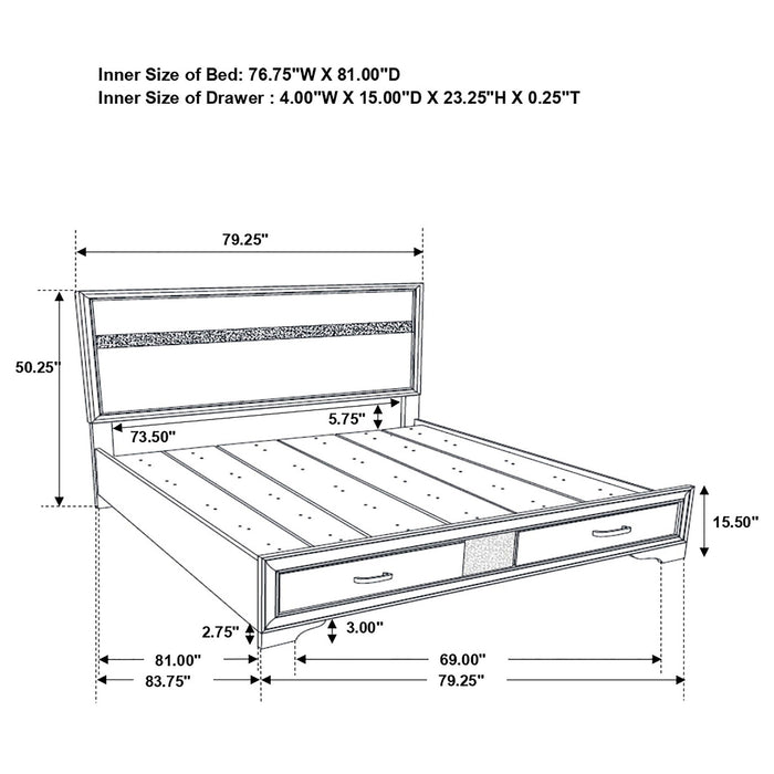 Corbin - Glittering Bedroom Set Furniture Max
