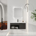 Wall Mounted Floating Bathroom Vanity With Open Shelf & Soft Close Door Home Essentials