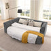 U-Shaped Modular Sectional Sofa With Chaise And Movable Ottoman With Wave-Shaped Armrest Home Essentials