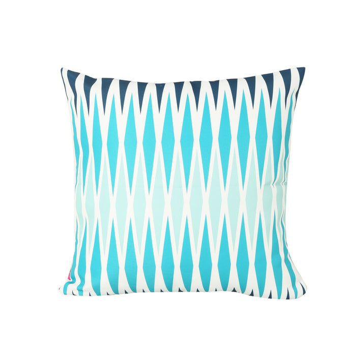 Adobe Outdoor Square Pillow - Multi / White / Blue