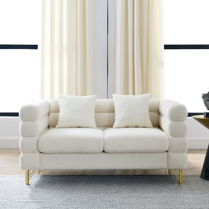 Oversized 2 Seater Sectional Sofa With Deep Seating And 2 Pillows Home Essentials