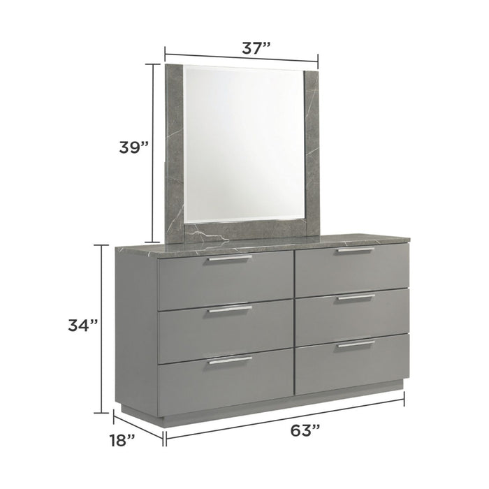 Elara - Dresser With Spacious Drawers - Gray Matrix Furniture Group
