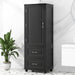 Tall Freestanding Bathroom Storage Cabinet With 2 Drawers And Adjustable Shelf Hearth and Haven