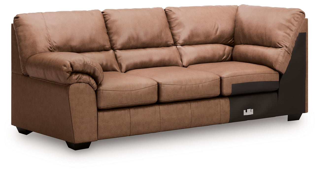WillowBend - LAF Sofa With Corner Wedge - Caramel
