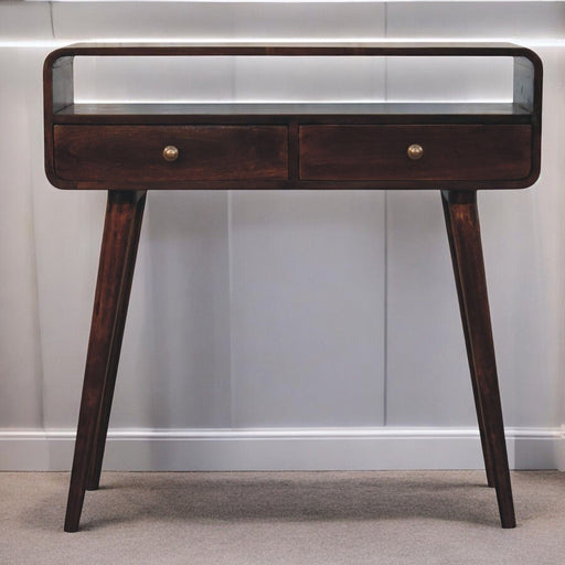 Solid Wood Curved Console Table Artisan Furniture