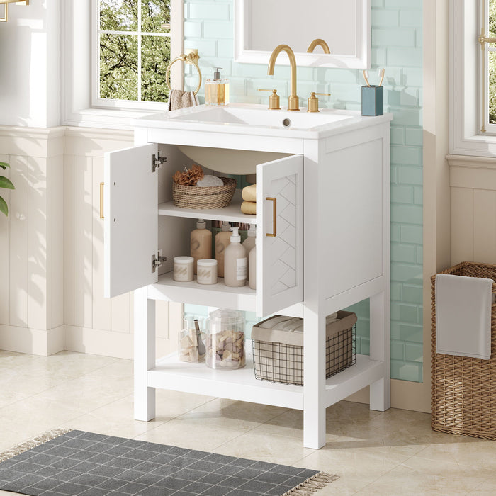 Modern Bathroom Vanity With Elegant Twill Design Hearth and Haven