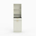 Tall Narrow Fluted Storage Cabinet With Trash Bin Compartment For Kitchen (Trash Can Not Included) Home Essentials