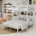 Bunk Bed With Built In Desk & Guardrail Frame Home Essentials