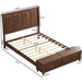 Sleigh Bed Frame With Tall Headboard And Storage Bench Home Essentials