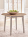 Harperfeld - Round Dining Room Drop Leaf Table - Natural / Gray Signature Design by Ashley®