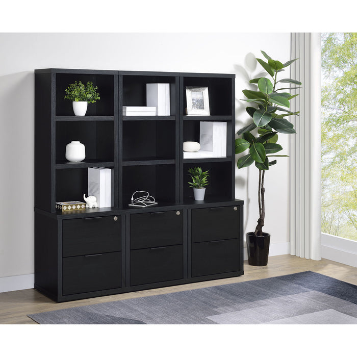 Geary - 3 Piece Wall Unit Bookcase Set With USB Storage Furniture Max