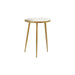 Delilah - Marble And Table Elegant Round Design With Polished - White / Gold Furniture Max