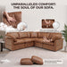 Modular Cloud Sectionals Sofa, Freely Configurable Corner - Light Brown Home Essentials