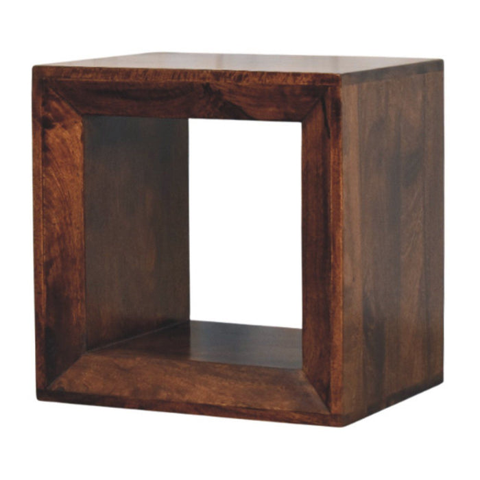 Solis - Open Side Table - Brown Artisan Furniture