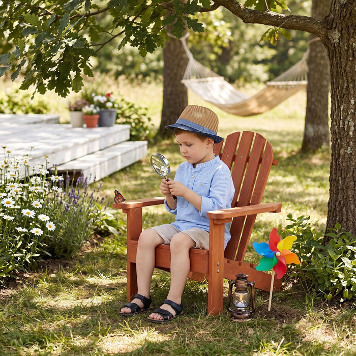 Kids Adirondack Chair For Indoor And Outdoor Use - Red Home Essentials