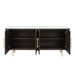 Clayten - Server - White Natural Marble Top & Espresso ACME
