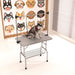Folding Dog Pet Grooming Table Stainless Steel Frame Rubber Mat On Board With Adjustable Arm And Clamps Pet Dog Cat Grooming Table Daily Nest