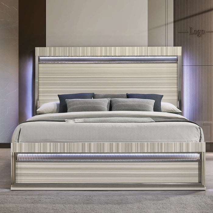 Leonor - Bed With LED Headboard And Footboard Matrix Furniture Group