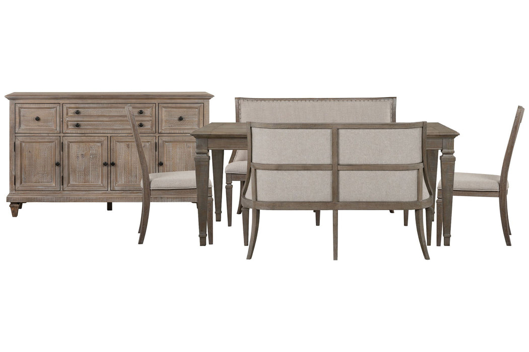 Lancaster - 6 Piece Extendable Rectangular Dining Table Set Magnussen Furniture