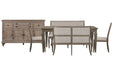 Lancaster - 6 Piece Extendable Rectangular Dining Table Set Magnussen Furniture