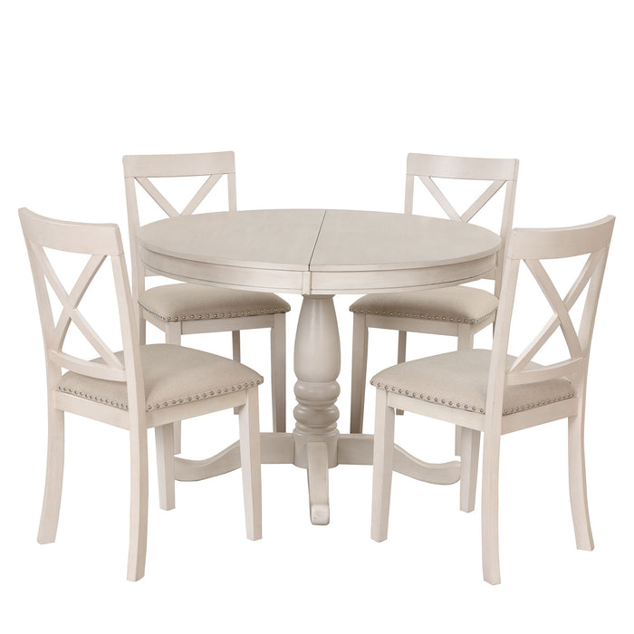 5 Piece Dining Room Set, Table And Chairs Set For 4 Persons Hearth and Haven