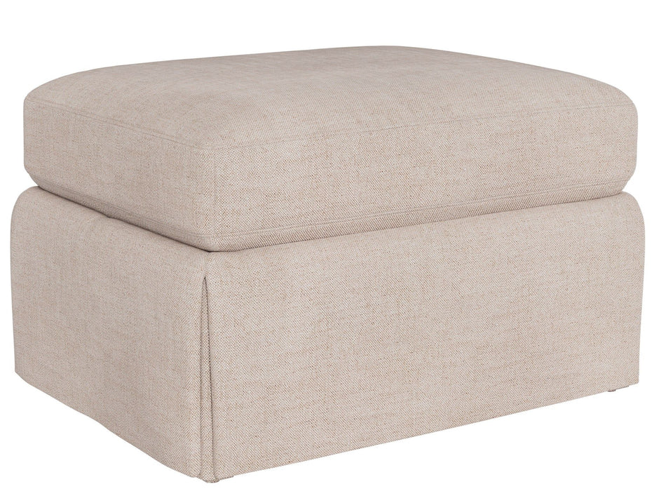 Hudson - Skirted Petite Ottoman, Special Order - Beige