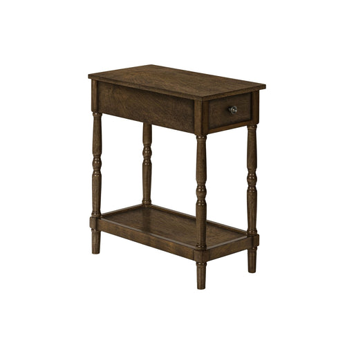 Accent End Table, 2 Tier, Storage Drawer, Traditional Stylish Design 8th Street
