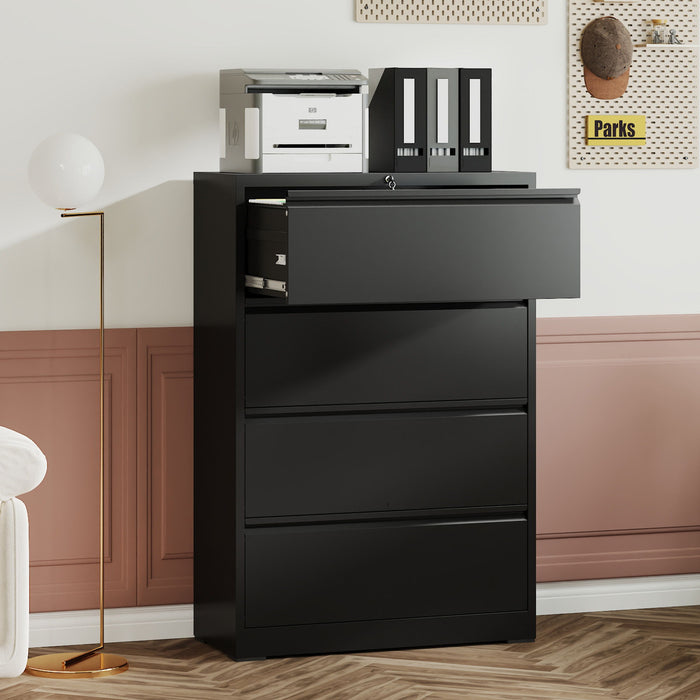 Lateral File Cabinet, Heavy Duty Filing Holds Letter/Legal/A4 Files Home Essentials