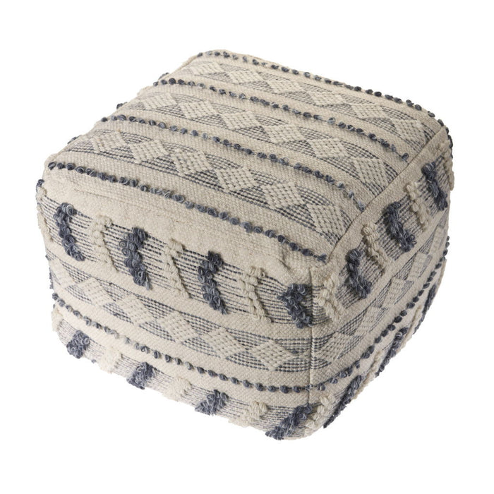 Wool Ottoman - Blue