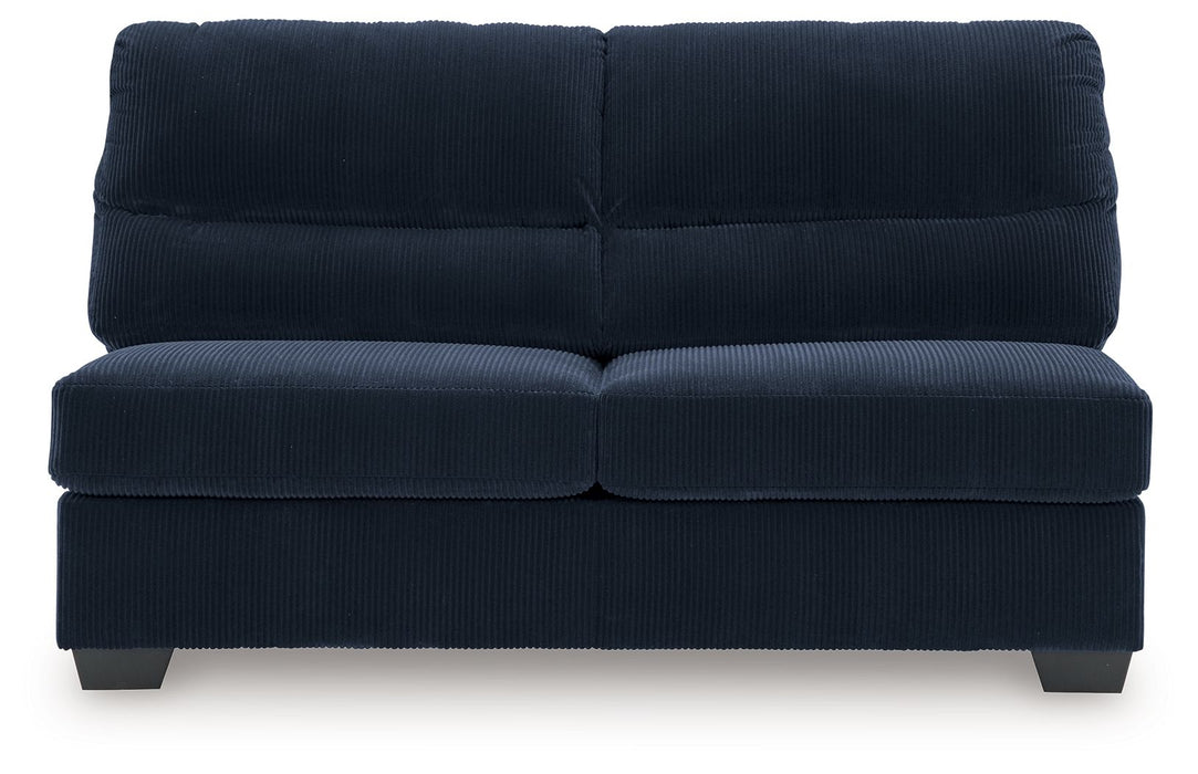 SimpleJoy - Armless Loveseat - Navy Signature Design by Ashley®