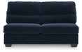 SimpleJoy - Armless Loveseat - Navy Signature Design by Ashley®
